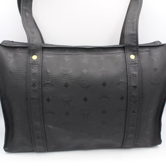 MCM Black Visetos Shopper Bag - Picture 16 of 17